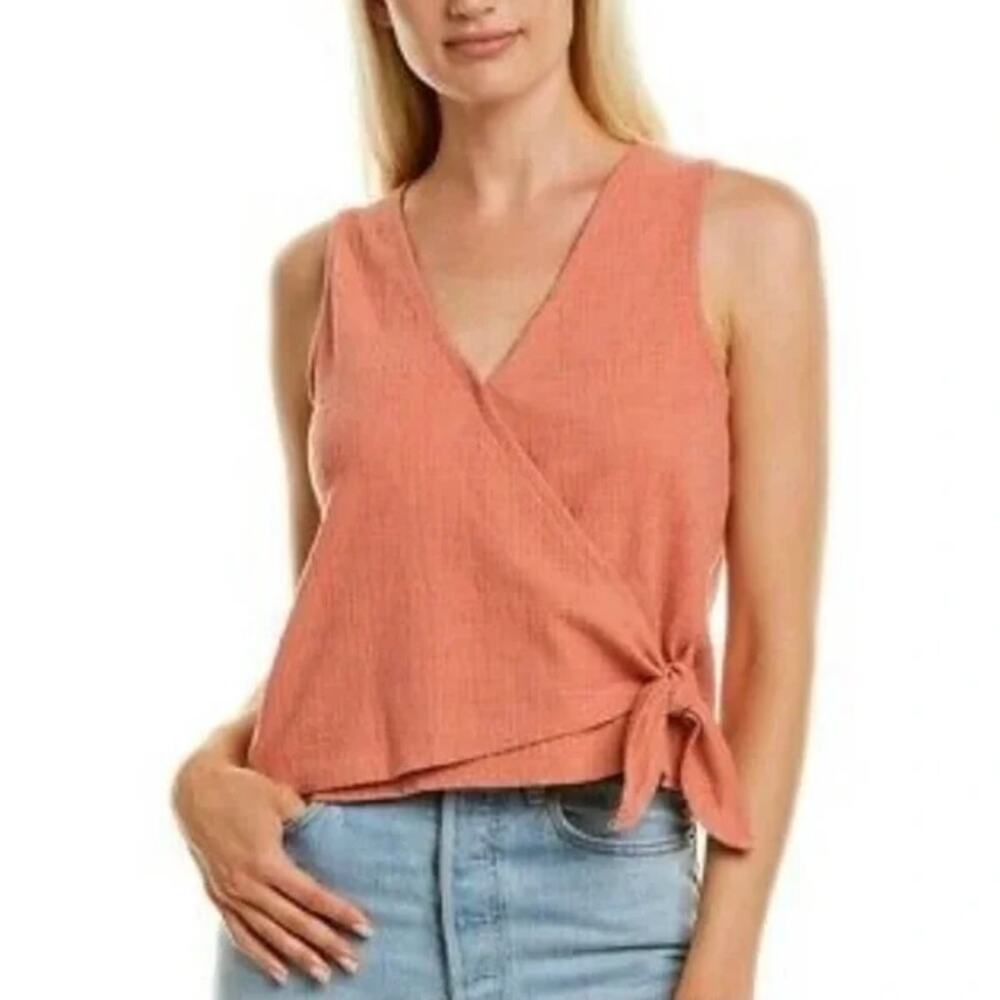 Madewell Texture & Thread‎ Wrap Tie Tank Top Sweet Dahlia Women's XS